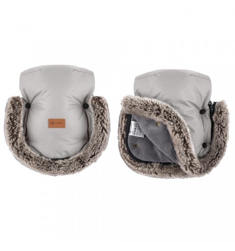 Petite&Mars Furry - Mufka Rękawice do wózka, sanek | Champagne Shower